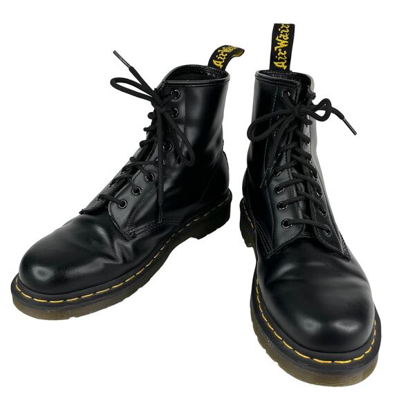 Dr. Martens 1460 Smooth Leather Black Lace Up Boots EU41 W9 M8 UK7 - Picture 2 of 14